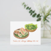 Postale Merci pour rouler avec ma carte (Debout devant)