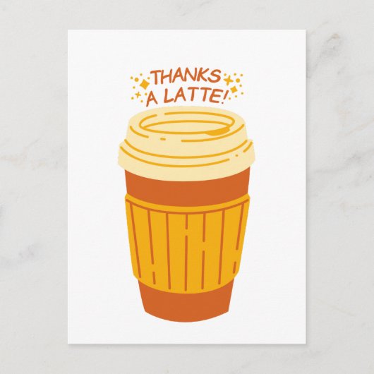 Postale Merci une carte Latte Café (Devant)