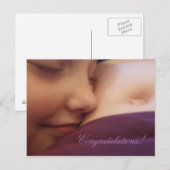 Postale Mère et fille, carte de grossesse (Devant / Derrière)