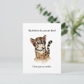 Postale Mes sentiments sont profonds Carte Ocelot (Debout devant)