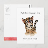 Postale Mes sentiments sont profonds Carte Ocelot (Devant / Derrière)