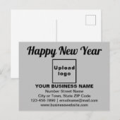 Postale Message de voeux pour le Nouvel An sur carte posta (Devant / Derrière)