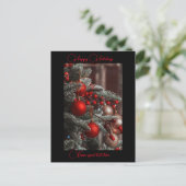 Postale Message personnalisé carte de Noël (Debout devant)