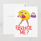 Postale 'm'expresser ? ' drôle citron humoristique Carte p (Devant / Derrière)