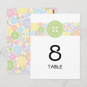 Postale Mignon comme un bouton  |  Carte de numéro de tabl (Devant / Derrière)