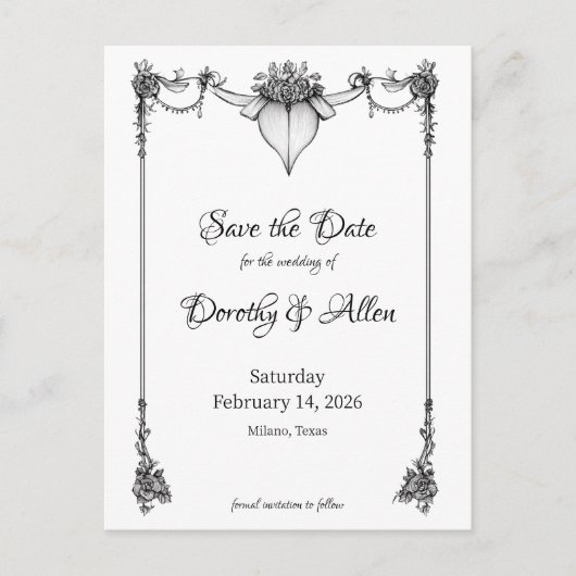 Postale Minimalisme vintage Carte magnétique mince (Devant)