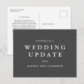 Postale Mise à jour du mariage modifier la date carte post (Devant / Derrière)