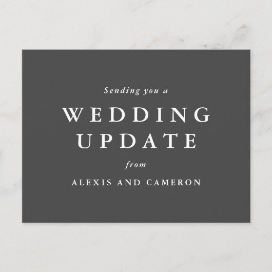 Postale Mise à jour du mariage modifier la date carte post (Devant)