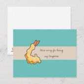 Postale "Miso Désolé de perdre ma Tempura" Carte d'excuses (Devant / Derrière)