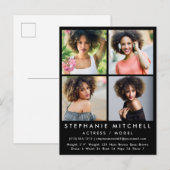 Postale Modèle Actor Comp Card 4 Photos Carrés Carte posta (Devant / Derrière)