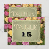 POSTALE MODÈLE CARTE DE TABLE MARIAGE (Devant / Derrière)