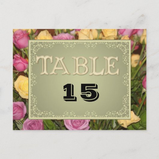 POSTALE MODÈLE CARTE DE TABLE MARIAGE (Devant)