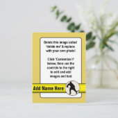 Postale Modèle de carte de commerce de hockey (Debout devant)
