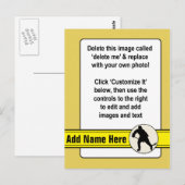 Postale Modèle de carte de commerce de hockey (Devant / Derrière)