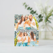 Postale Modèle de carte de voeux personnalisé Rétro Mignon (Debout devant)