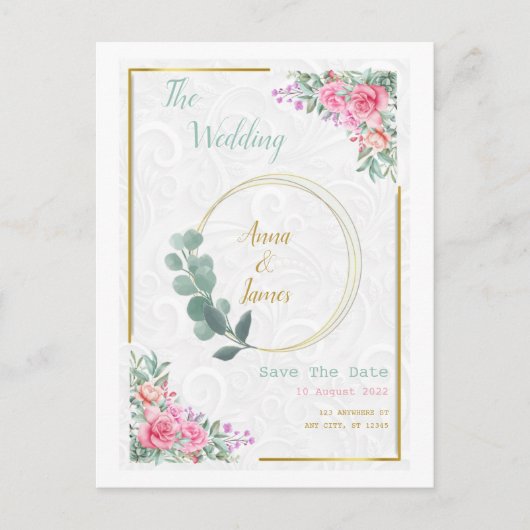Postale Modèle de carte mariage (Devant)