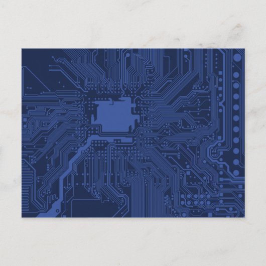 Postale Modèle de carte mère Blue Geek (Devant)