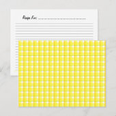 Postale Modèle de la carte de recette jaune (Devant / Derrière)