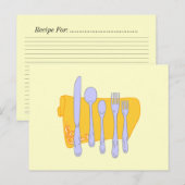 Postale Modèle de la carte de recette modifiable Dinnerwar (Devant / Derrière)