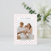 Postale Moderne carte de Noël avec motif de ruban rouge po (Debout devant)