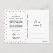 Postale Moderne carte de Noël avec motif de ruban rouge po (Dos)