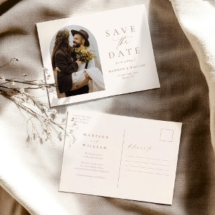 Postale Moderne carte de sauvegarde de date en ivoire avec