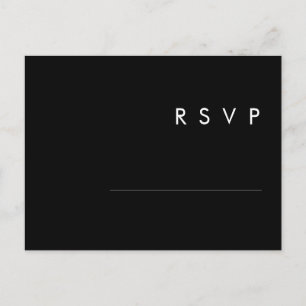 Postale Moderne Minimaliste Carte de réponse de mariage