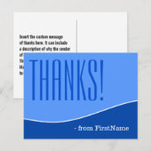 Postale Moderne, personnalisé et chic "Merci !" Carte post (Devant / Derrière)