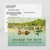 Postale Modifier la date Bateaux à voile sur la carte post (Devant / Derrière)