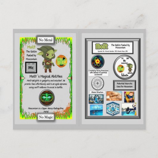 Postale Moilt Présente la Carte à Collectionner Moscovium (Devant)