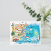 Postale Monaco Monte Carlo Carte illustrée avec des monume (Debout devant)