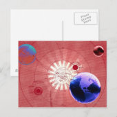 Postale Mondiaux avec carte de l'univers (Devant / Derrière)