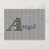 Postale Monogramme Nom Initial Une Hydrangée Florale Carte (Devant)