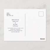 Postale Monogramme simple et élégant, carte 'Save the Date (Dos)