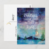 Postale montagnes l'obscurité ne peut pas exister carte po (Devant / Derrière)