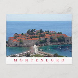 Postale Monténégro Sveti Stefan vue panoramique carte post