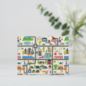 Postale Motif de carte de ville (Debout devant)