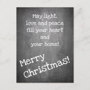 Postale motif de Noël dans le style tableau noir - carte d