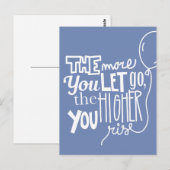 Postale Motivation Laisser Monter Haute Couleur Carte Post (Devant / Derrière)