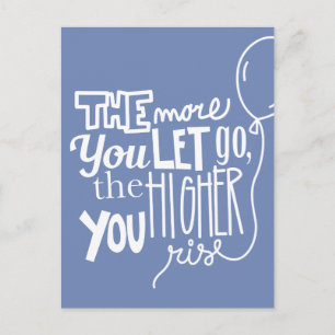 Postale Motivation Laisser Monter Haute Couleur Carte Post