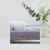 Postale Moulin traditionnel et moderne, carte Holland bar (Debout devant)