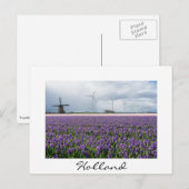 Postale Moulin traditionnel & moderne, carte blanche Holla (Devant / Derrière)