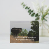 Postale Mushroom State Park Kanopolis Lake Carte POST CART (Debout devant)