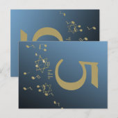 Postale Musique dans la carte numérique de la table aérien (Devant / Derrière)