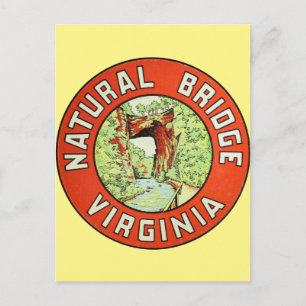 Postale Natural Bridge Virginia voyage vintage Carte posta