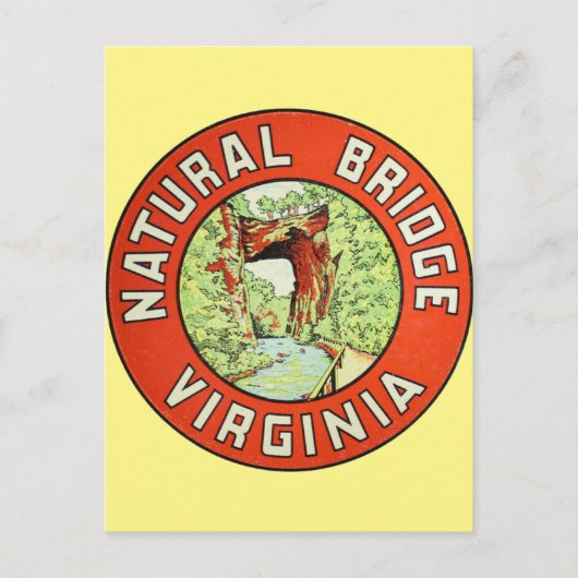 Postale Natural Bridge Virginia voyage vintage Carte posta (Devant)