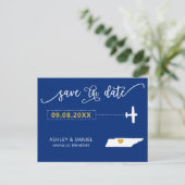 Postale Navy Tennessee Wedding Enregistrer la carte postal (Debout devant)