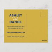 Postale Navy Tennessee Wedding Enregistrer la carte postal (Dos)