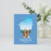 Postale Naxos Carte poster de voyage grec. (Debout devant)