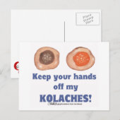 Postale Ne touchez pas à ma carte KOLACHACHES ! (Devant / Derrière)